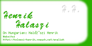 henrik halaszi business card